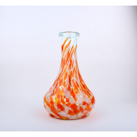 Колба для кальяна Капля - Красно Белая 28см (NJN Hookah SP)