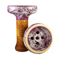 Чаша для кальяна Облако - Black Glaze Top Фиолетово Белая