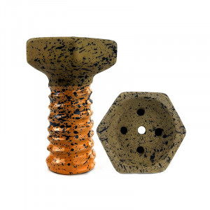 Чаша для кальяна Thor Bowls Evil Screw Clay Оранжевый Прямоток