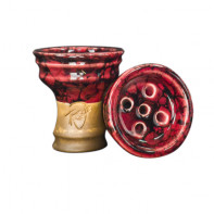 Чаша для кальяна Moonrave by Треха - Killer Marble Red Black