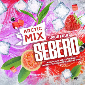 Табак для кальяна Sebero Arctic Mix - Spice Fruit (Пряный чай Гуава Клубника Ревень Черная смородина Лед) 25г