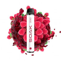 Электронная сигарета SOAK X ZERO 1500 - Raspberry soda (Малиновая содовая)