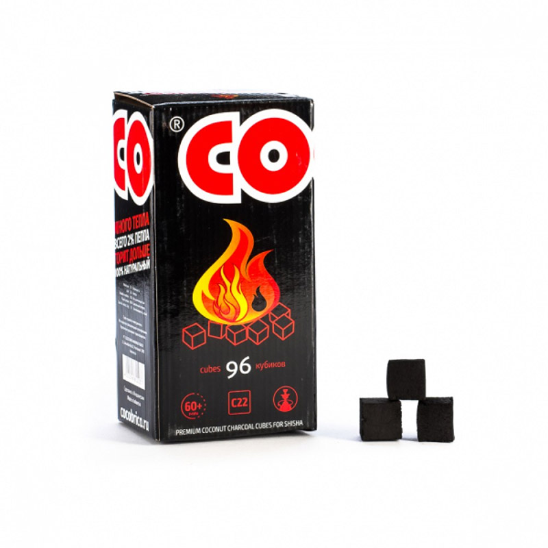 Кокосовый уголь для кальяна Cocobrico 96 шт 22мм