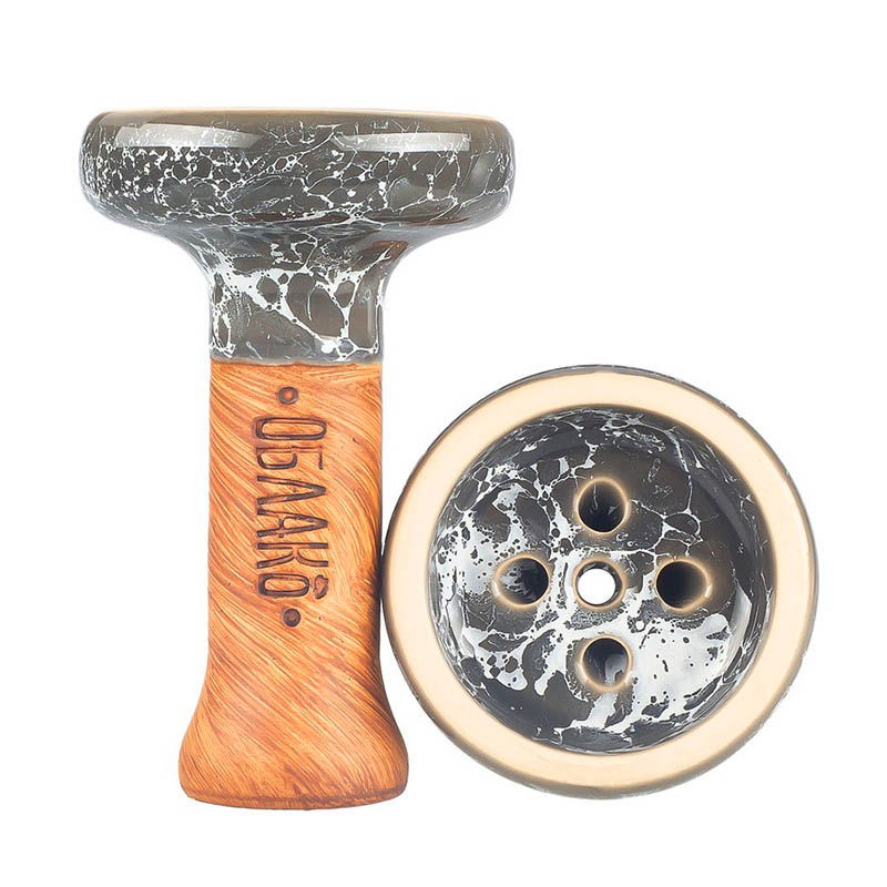 Чаша для кальяна Облако - Black Glaze Top Белая с пятнами