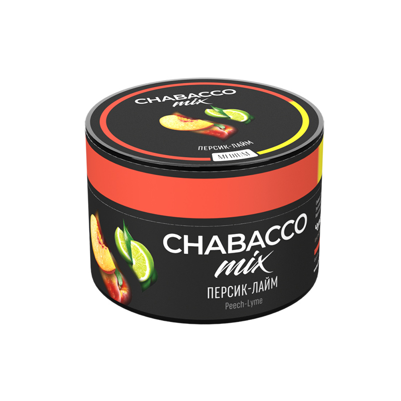 Смесь для кальяна Chabacco Mix Medium - Peach-Lime (Персик лайм) 40г