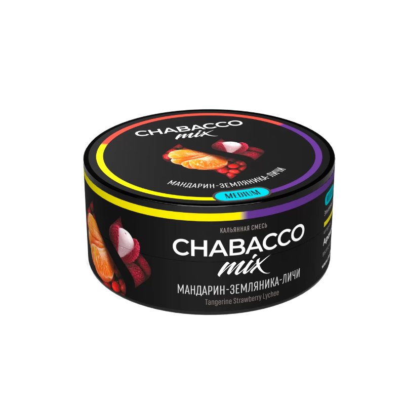 Смесь для кальяна Chabacco Mix Medium - Tangerine Strawberry Lychee (Мандарин Земляника Личи) 40г