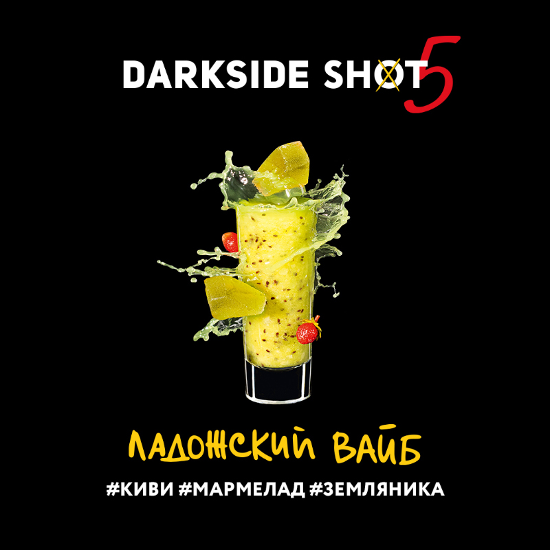 Табак для кальяна Darkside Shot - Ладожский вайб (Киви Мармелад Земляника) 120г